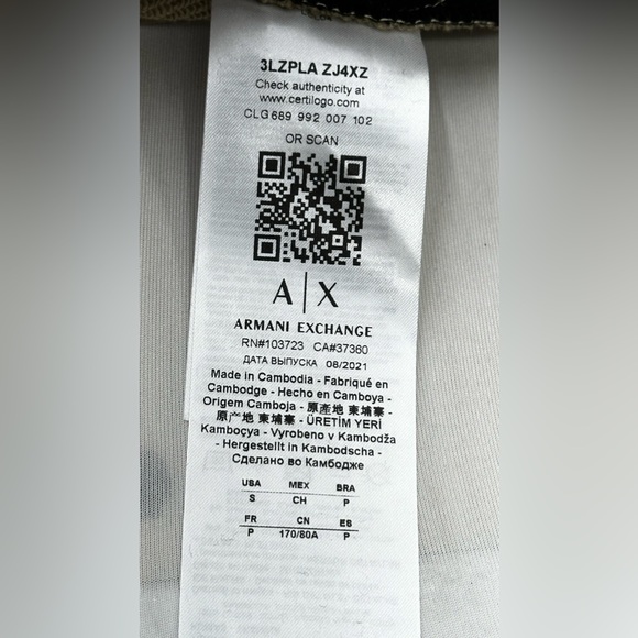 Armani Exchange Jogger 3LZPA ZJ4XZ 4714 Khaki Black stripe - Picture 5 of 5